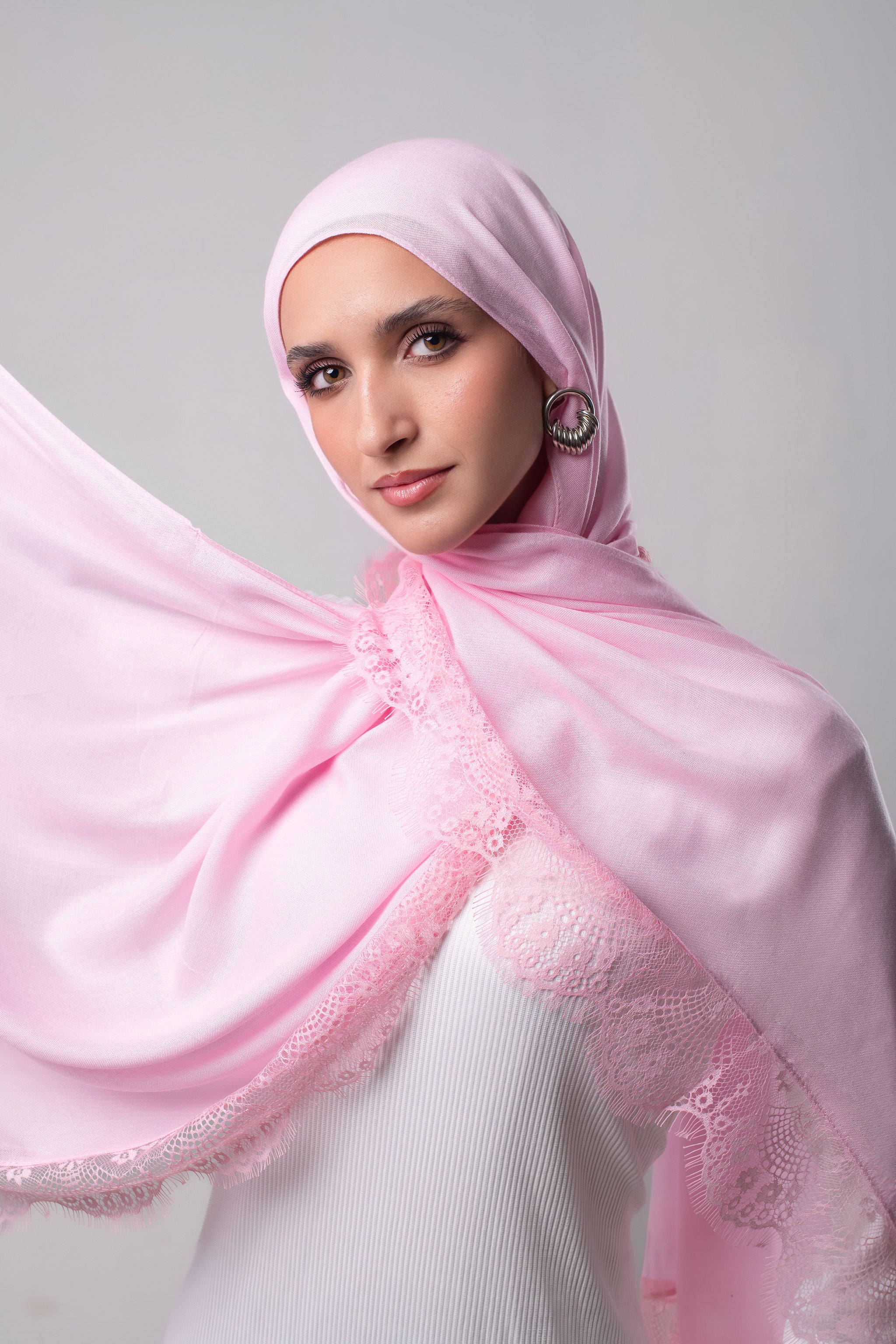 Blush Pink Modal Lace