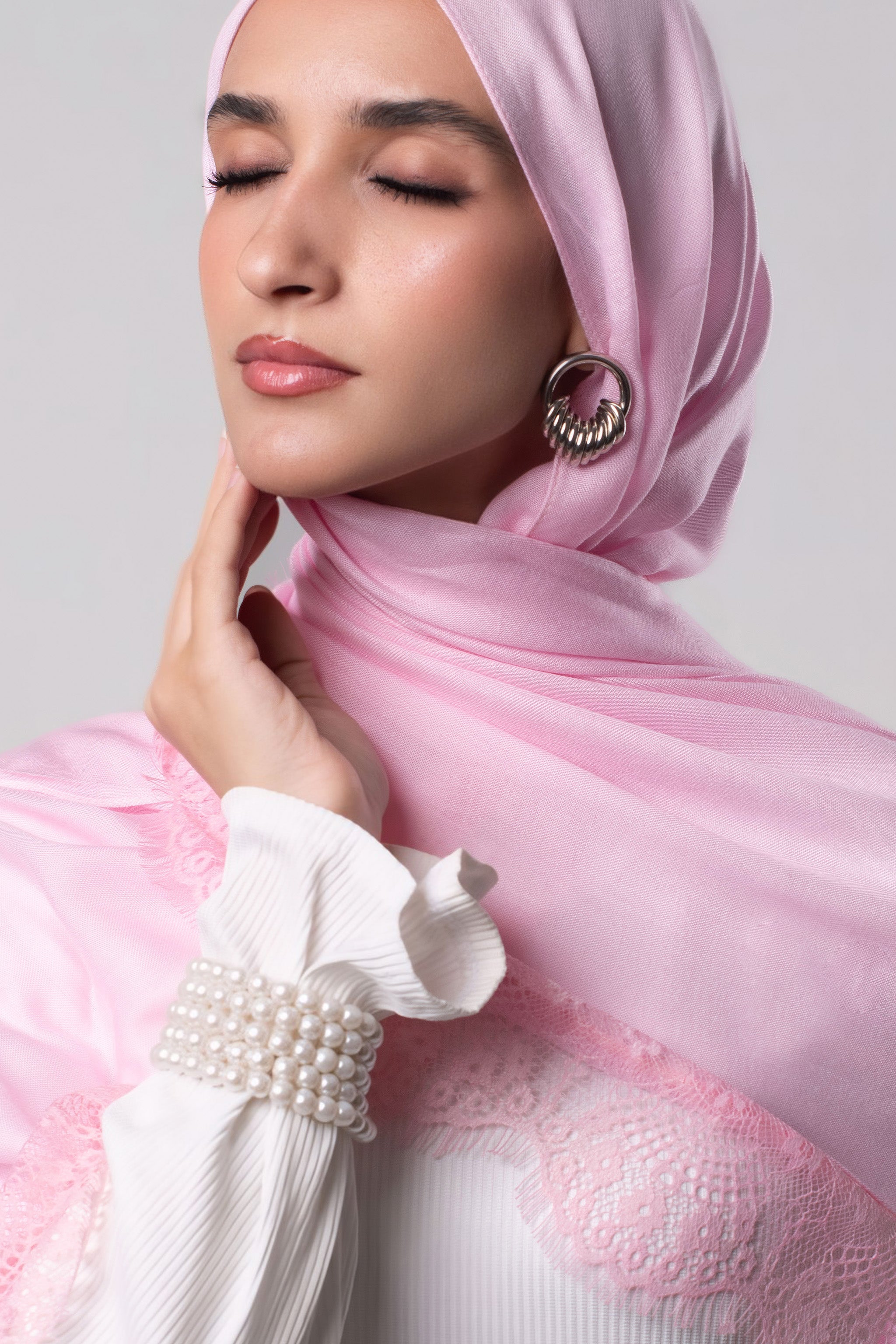 Blush Pink Modal Lace
